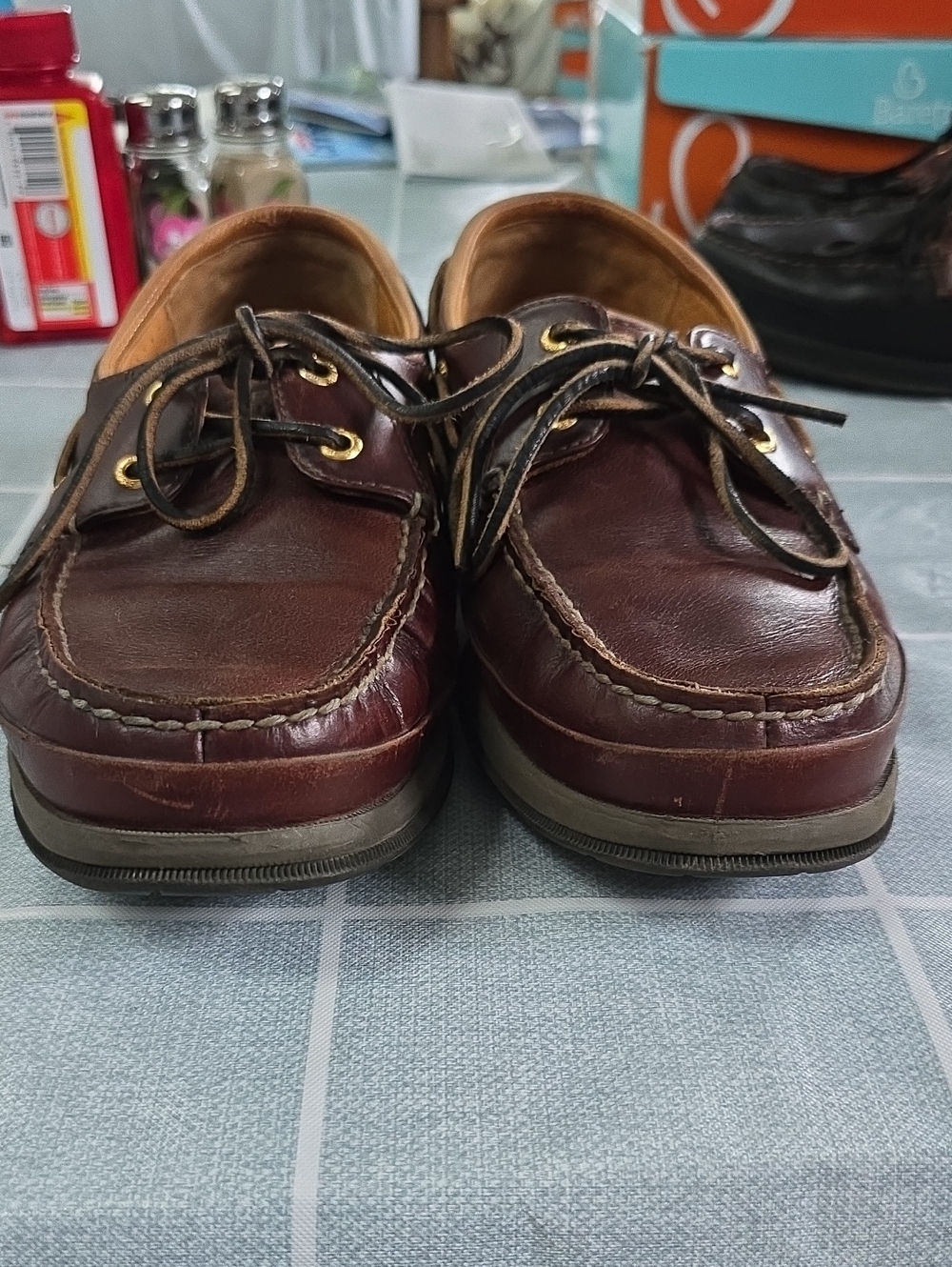 Sperry, Men's Brown Leather Boat Shoes - Classic Moc Toe 8.5W
